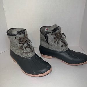 Sperry’s Saltwater Emboss Wool Boots, SZ US WO’s 8